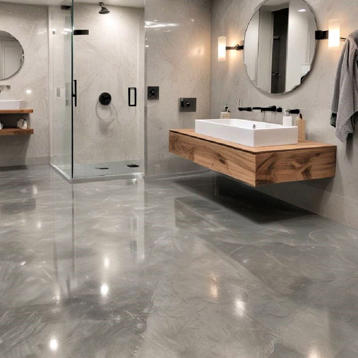attractive epoxy bathroom flooring