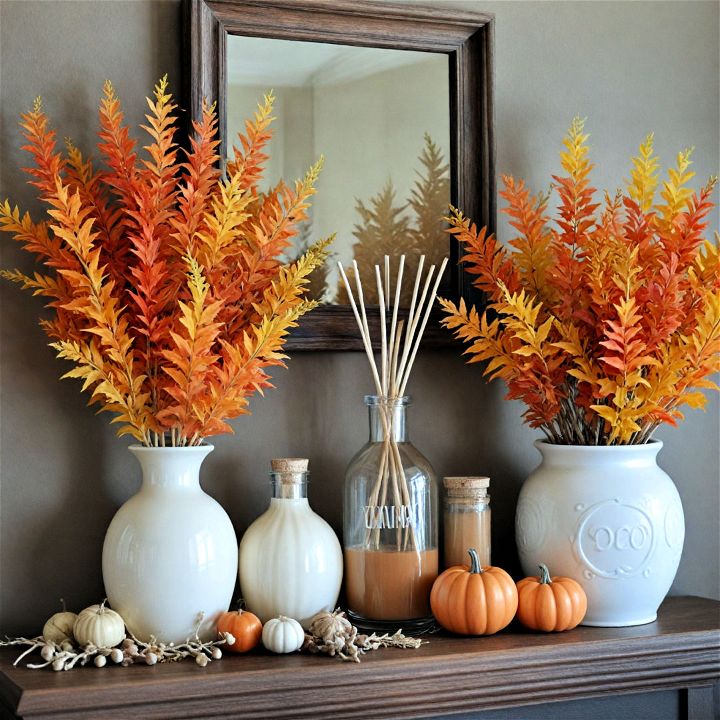 autumn scented diffuser for mantel decor