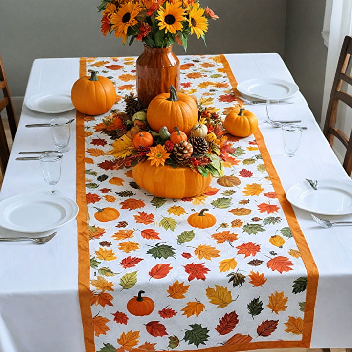autumn themed table runner