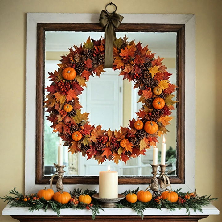 autumnal wreath to add seasonal charm