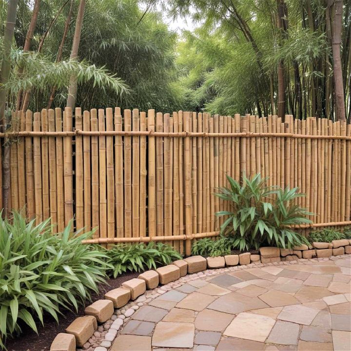 backyard bamboo fence
