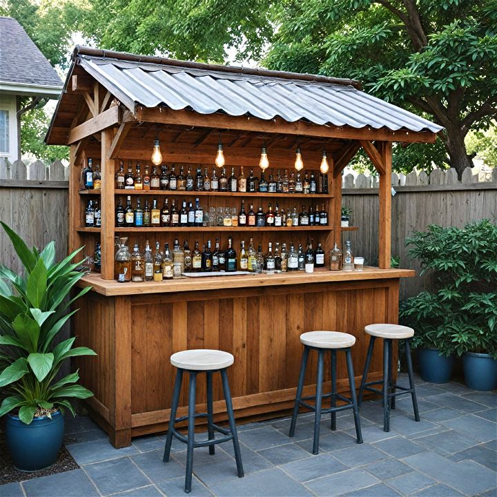 backyard bar for entertaining friends and family