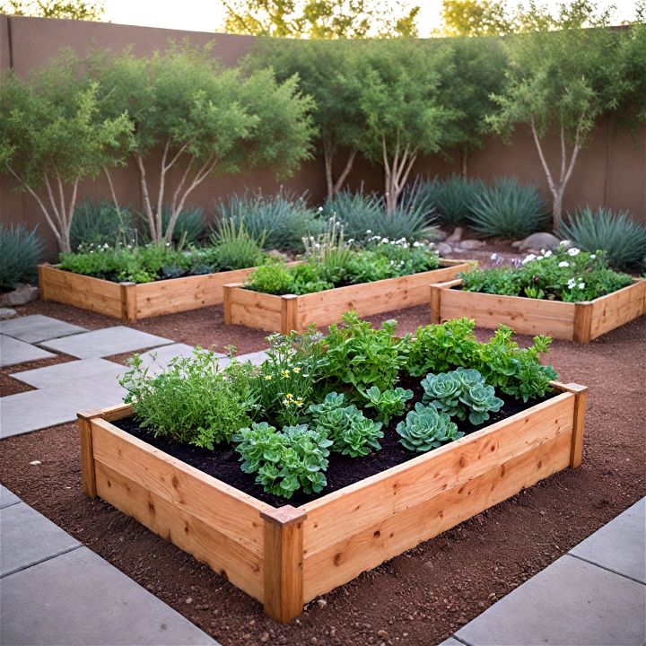 backyard elevated garden beds
