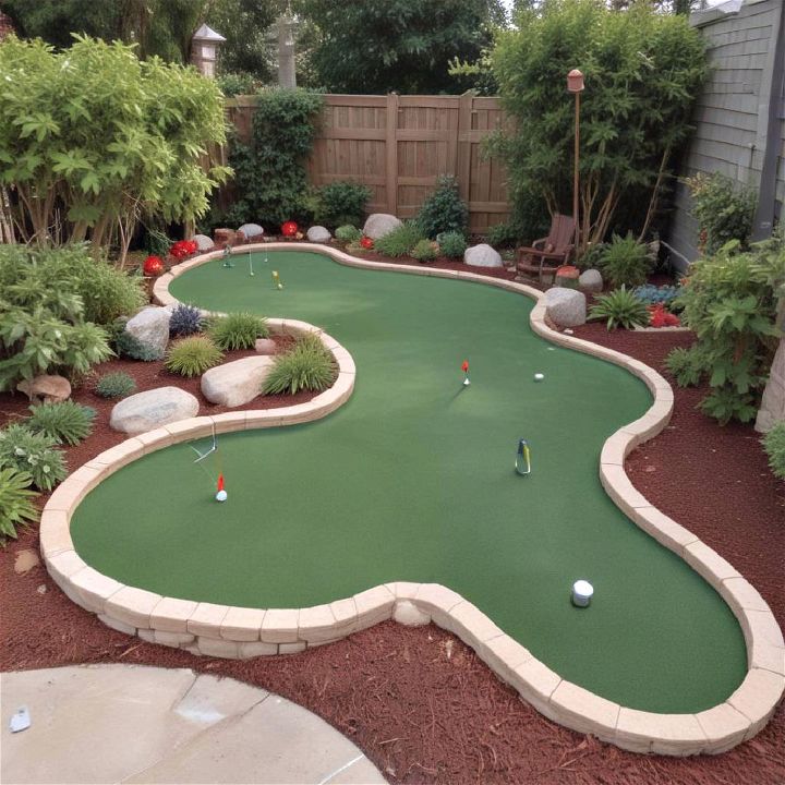 backyard miniature golf course