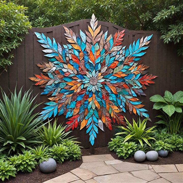 backyard outdoor art installation