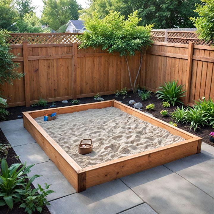backyard sandbox for kids