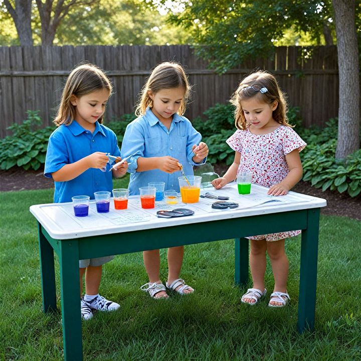 backyard science experiment station