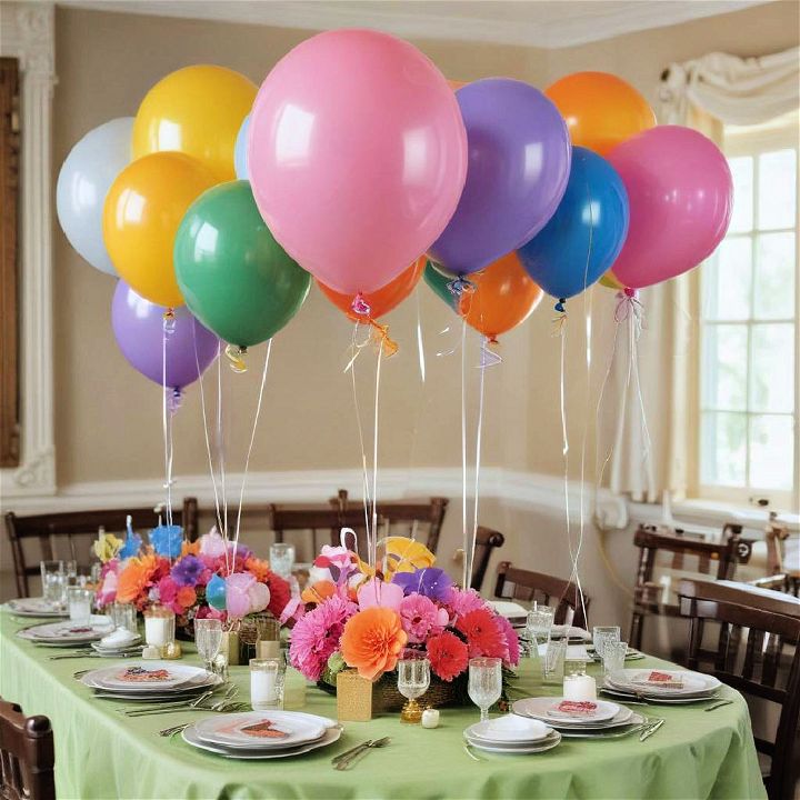 balloon bouquets for birthday centerpiece