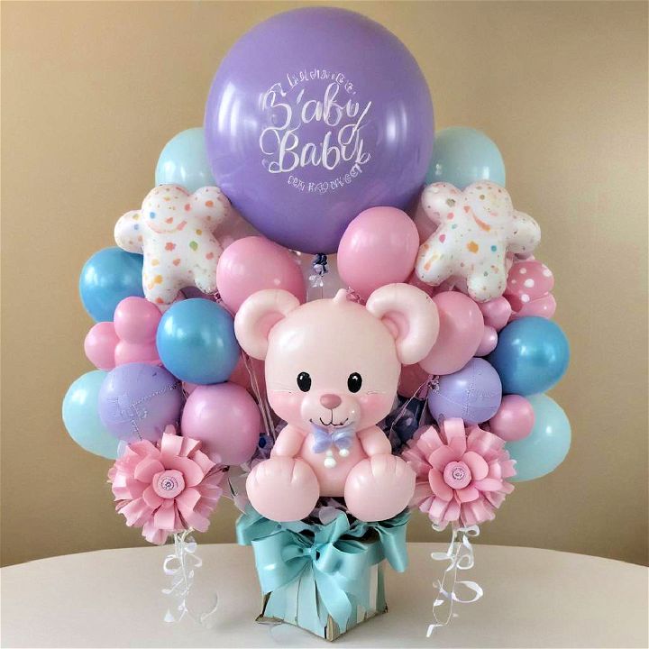 balloon bouquets with baby items