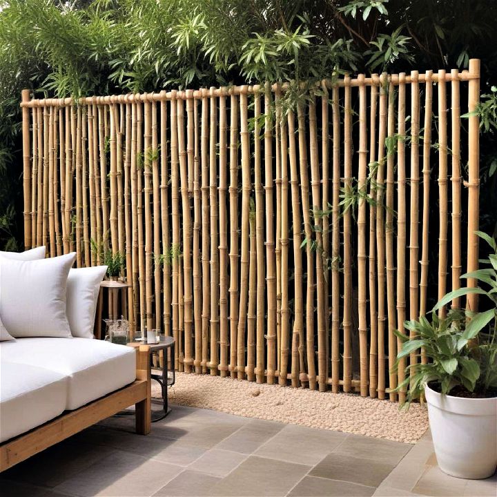 bamboo privacy screen for garden