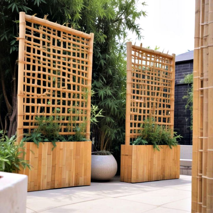 bamboo trellis screen for privacy