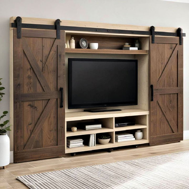 barn door entertainment center