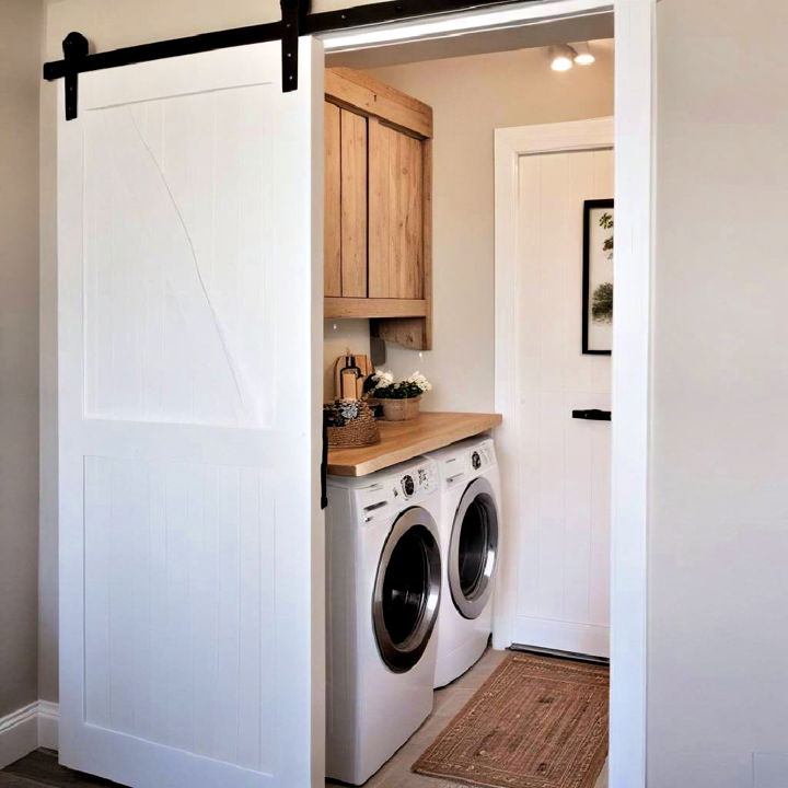 barn door laundry room