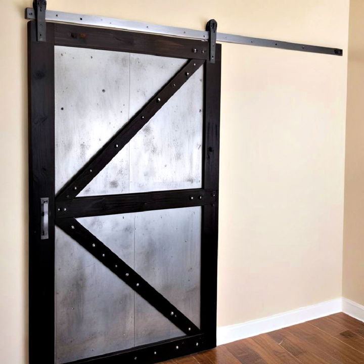 barn door with metal accents