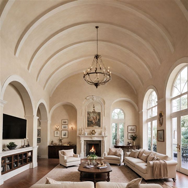 barrel vault ceiling for living room