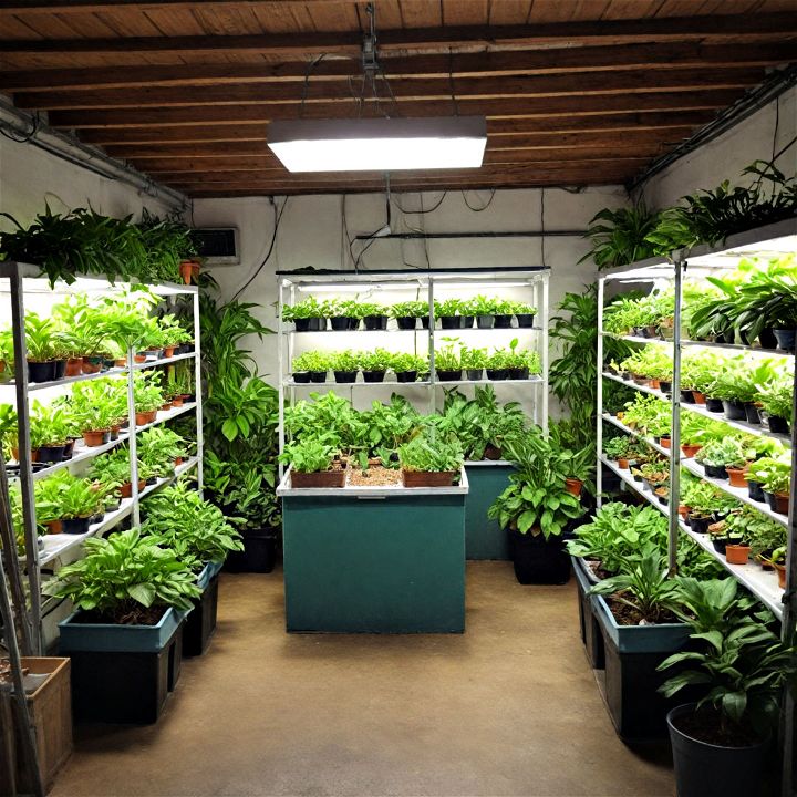 basement greenhouse for year round gardening