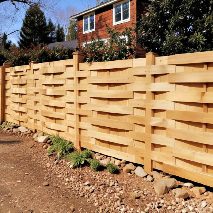 basket weave fence to add texture