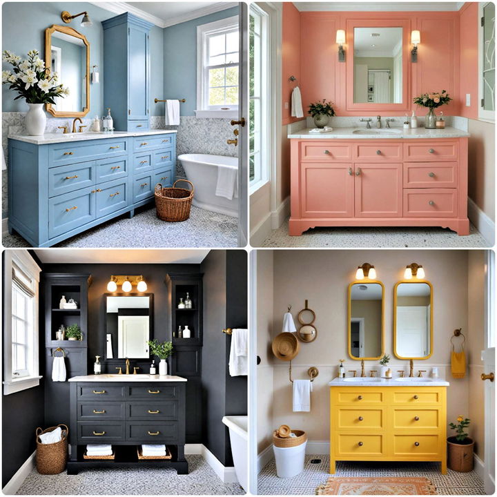 bathroom cabinet color ideas