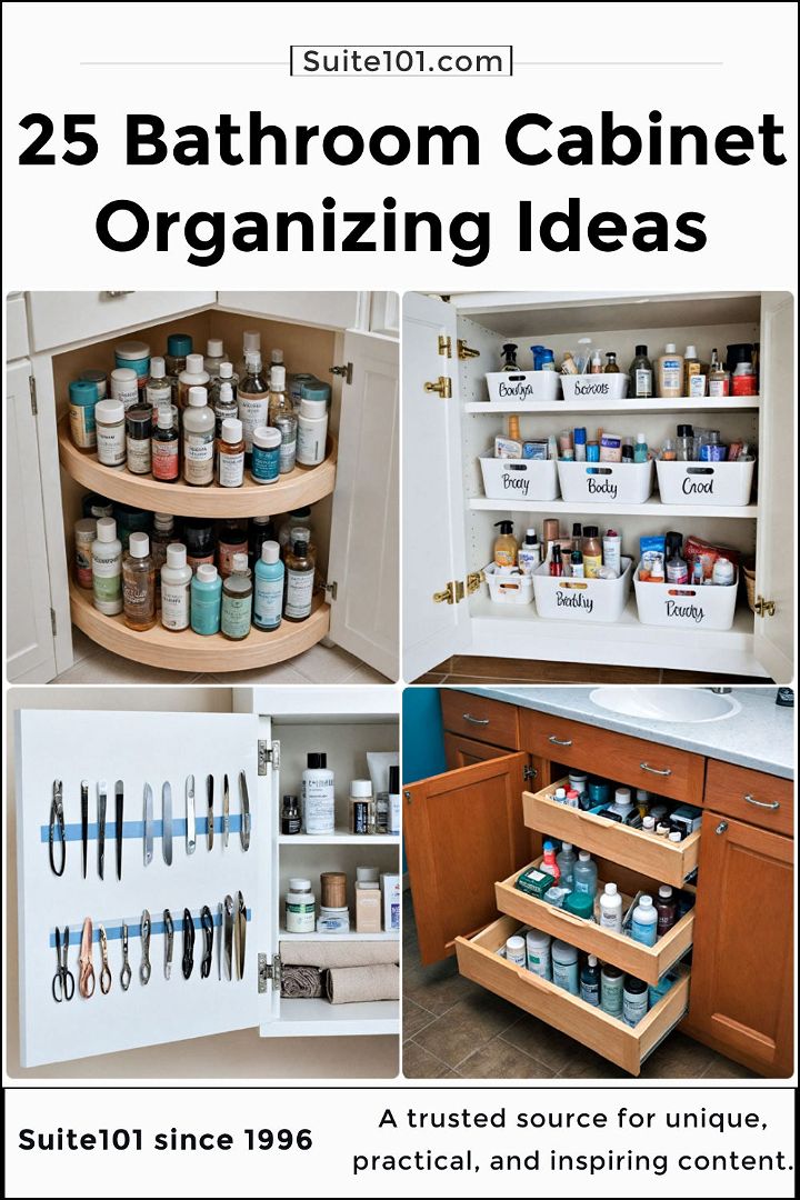 bathroom cabinet organizing ideas to copy