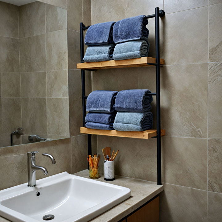 bathroom towel rack