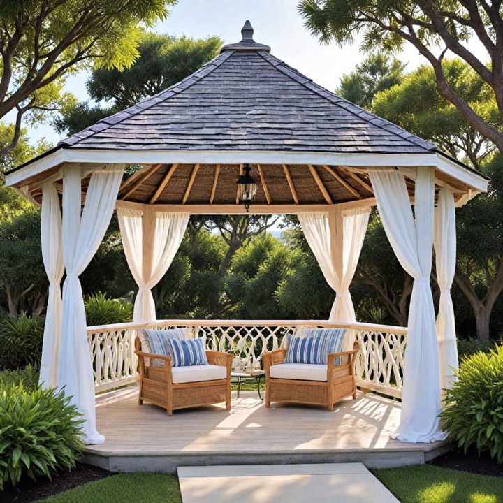 beach style gazebo for solitary moments