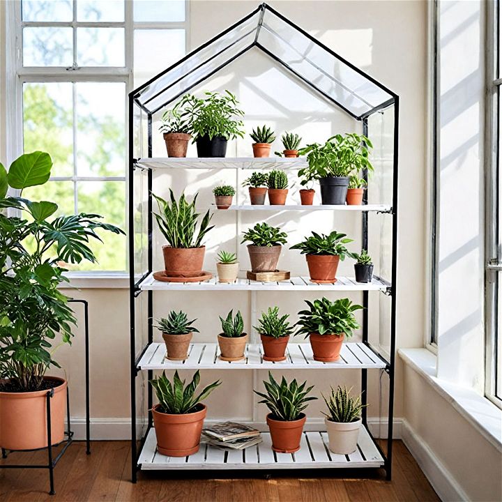 beautiful and functional shelf greenhouse