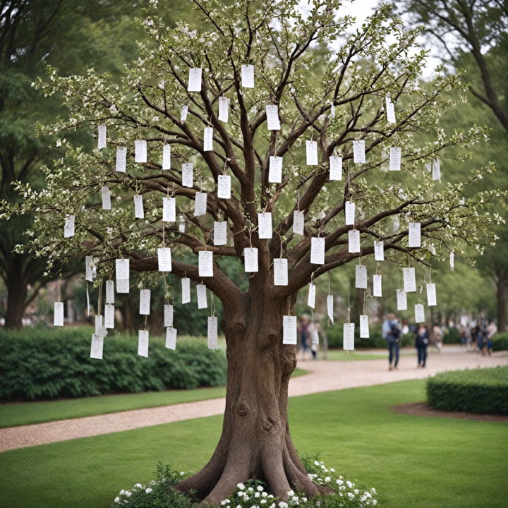 beautiful wishing tree for guest messages