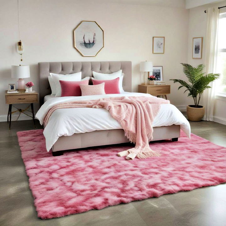 bedroom pink rug