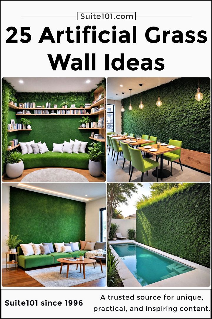 best artificial grass wall ideas