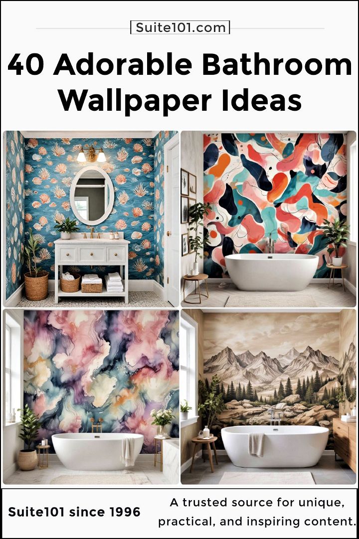 best bathroom wallpaper ideas