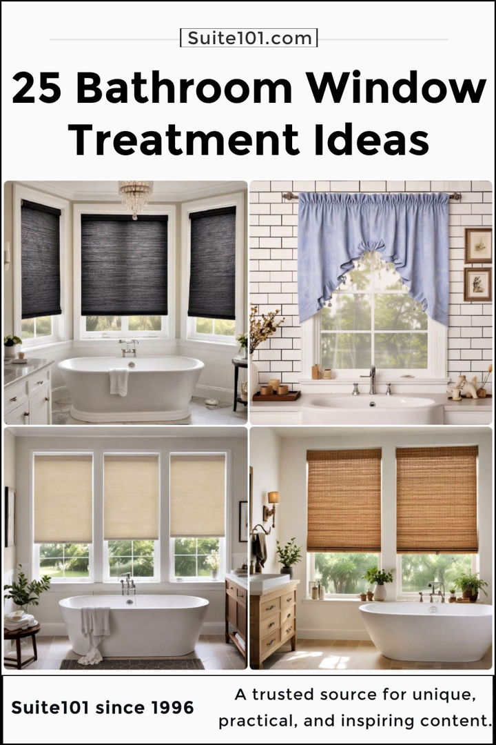 best bathroom window treatment ideas