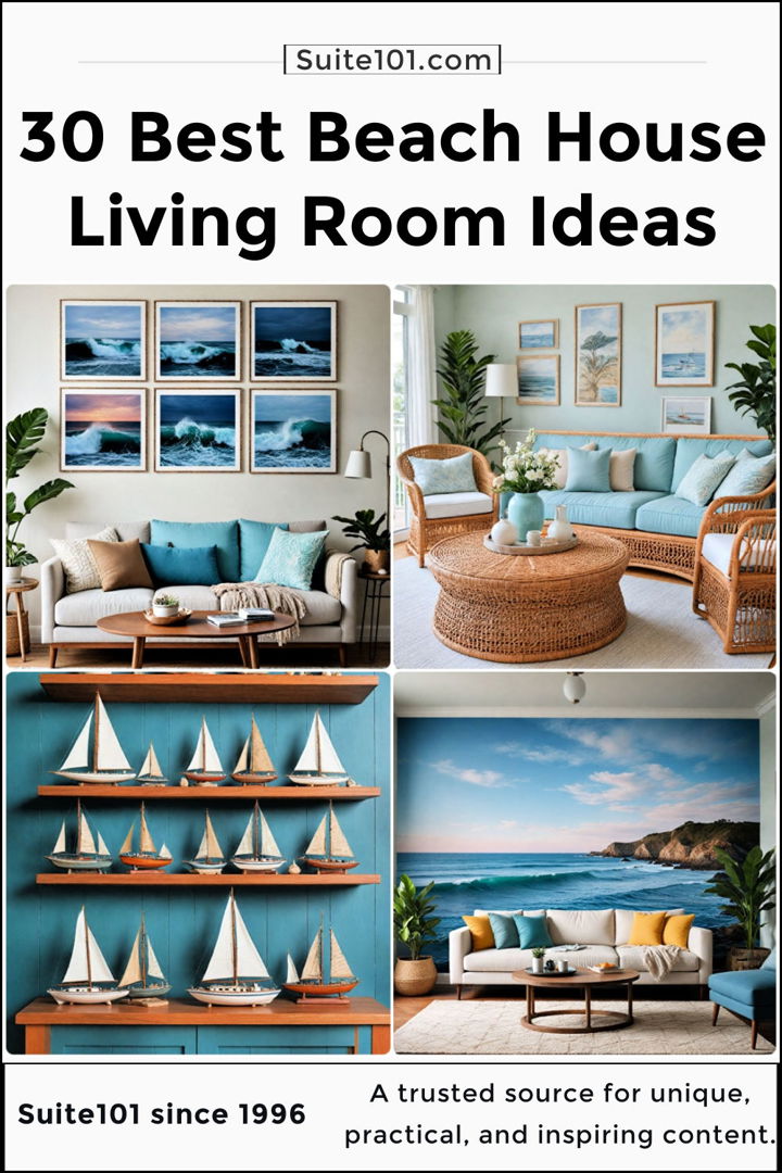 best beach house living room ideas