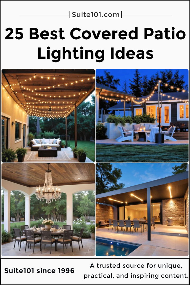 best covered patio lighting ideas