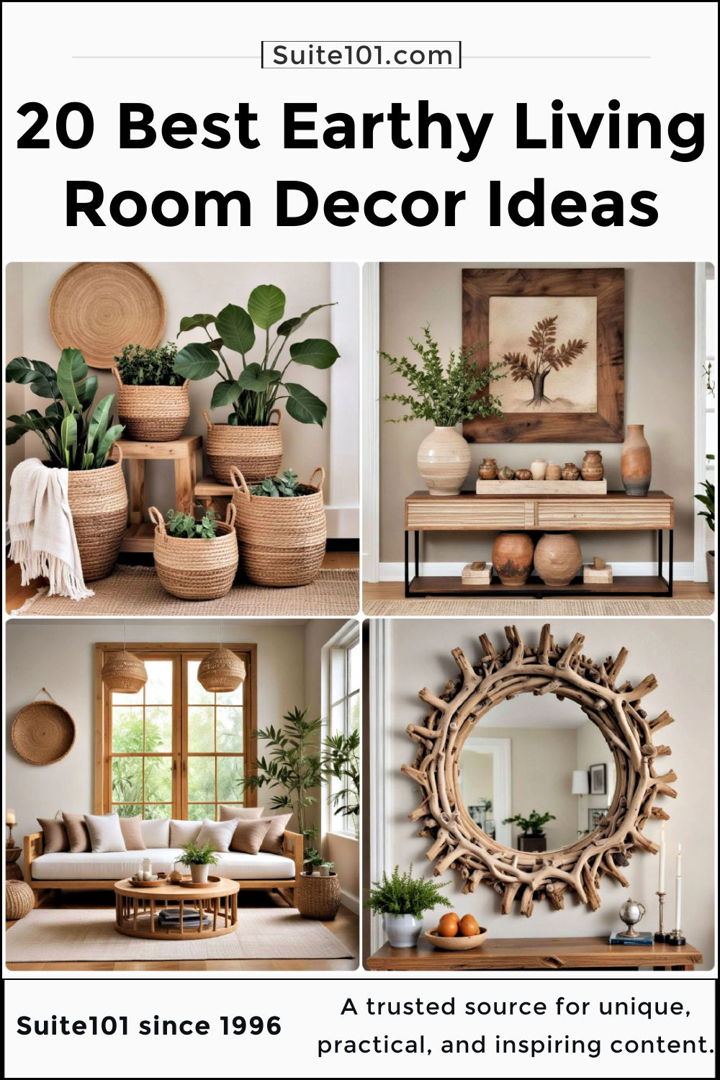 best earthy living room decor ideas