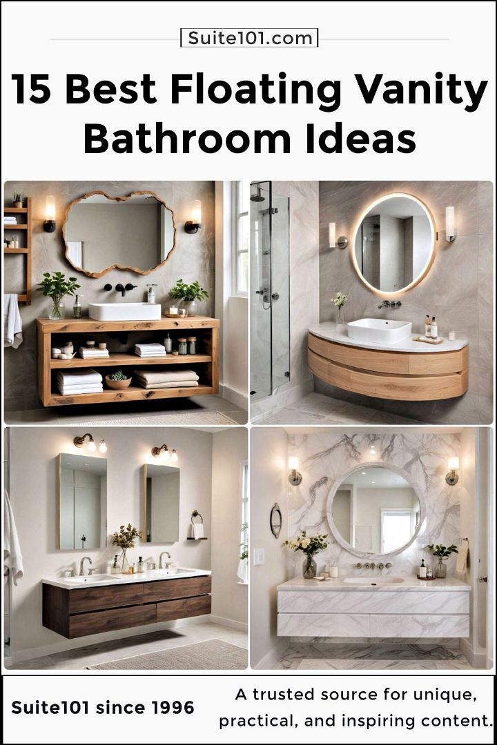 best floating vanity bathroom ideas