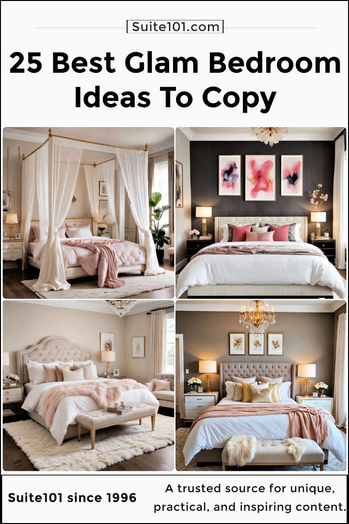 best glam bedroom ideas