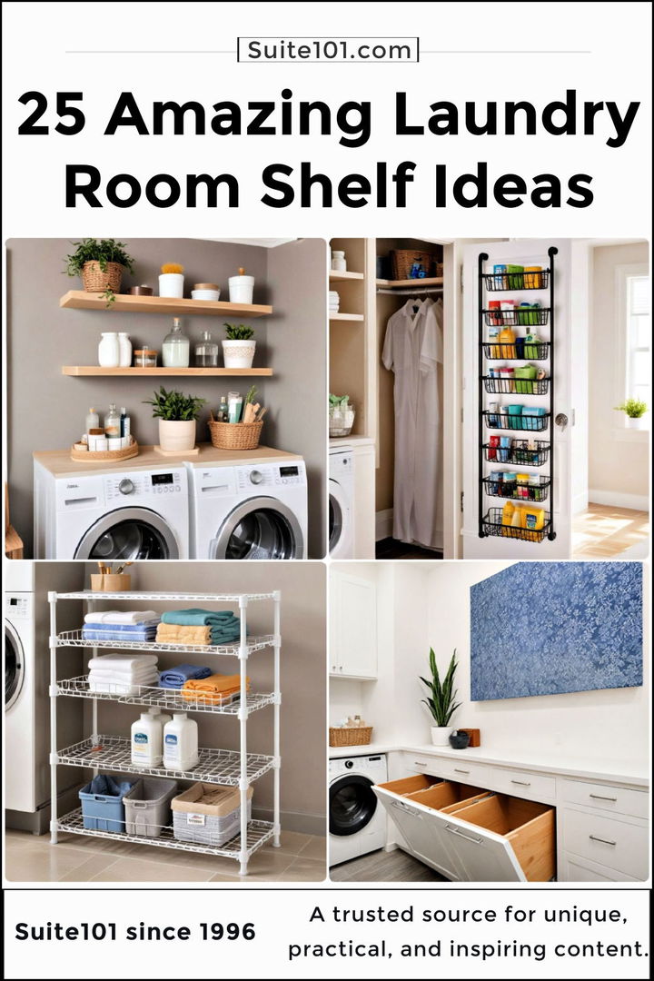 best laundry room shelf ideas