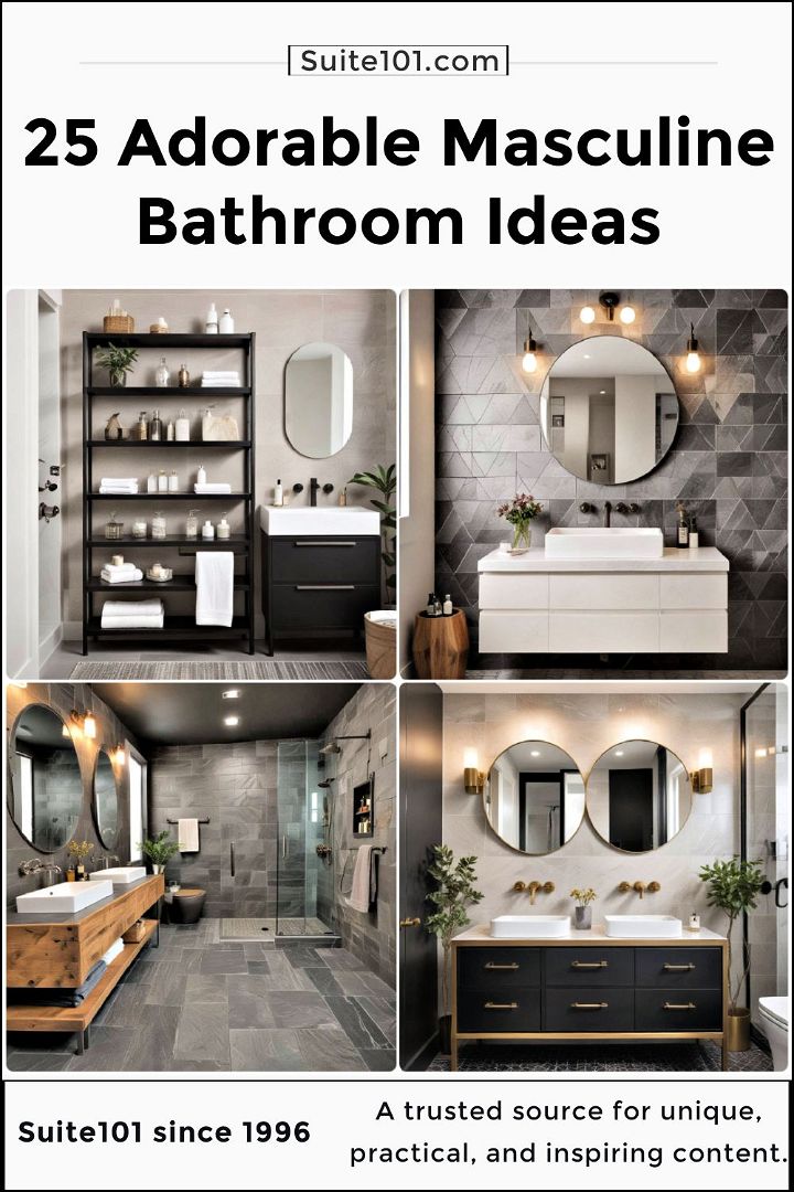 best masculine bathroom ideas