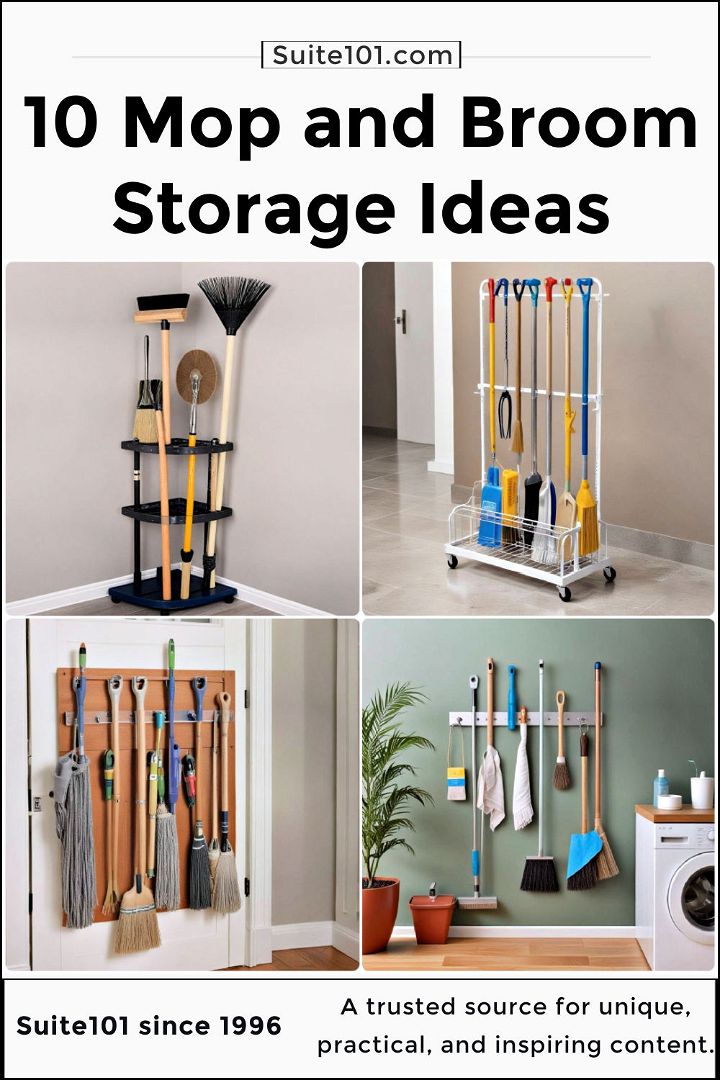 best mop and broom storage ideas