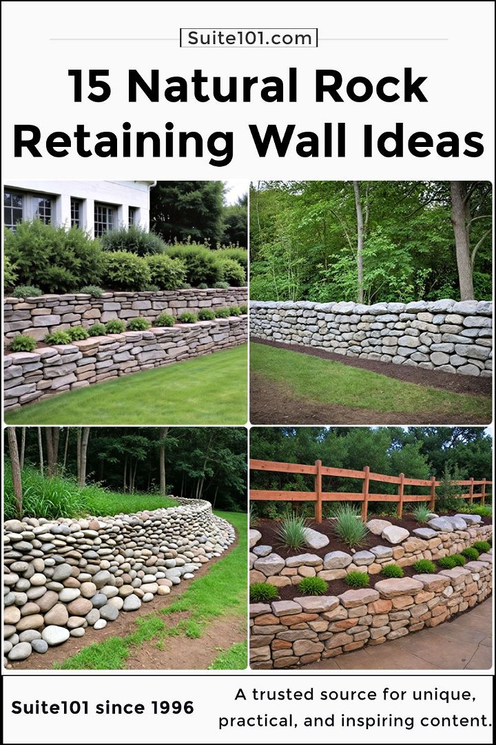 best natural rock retaining wall ideas