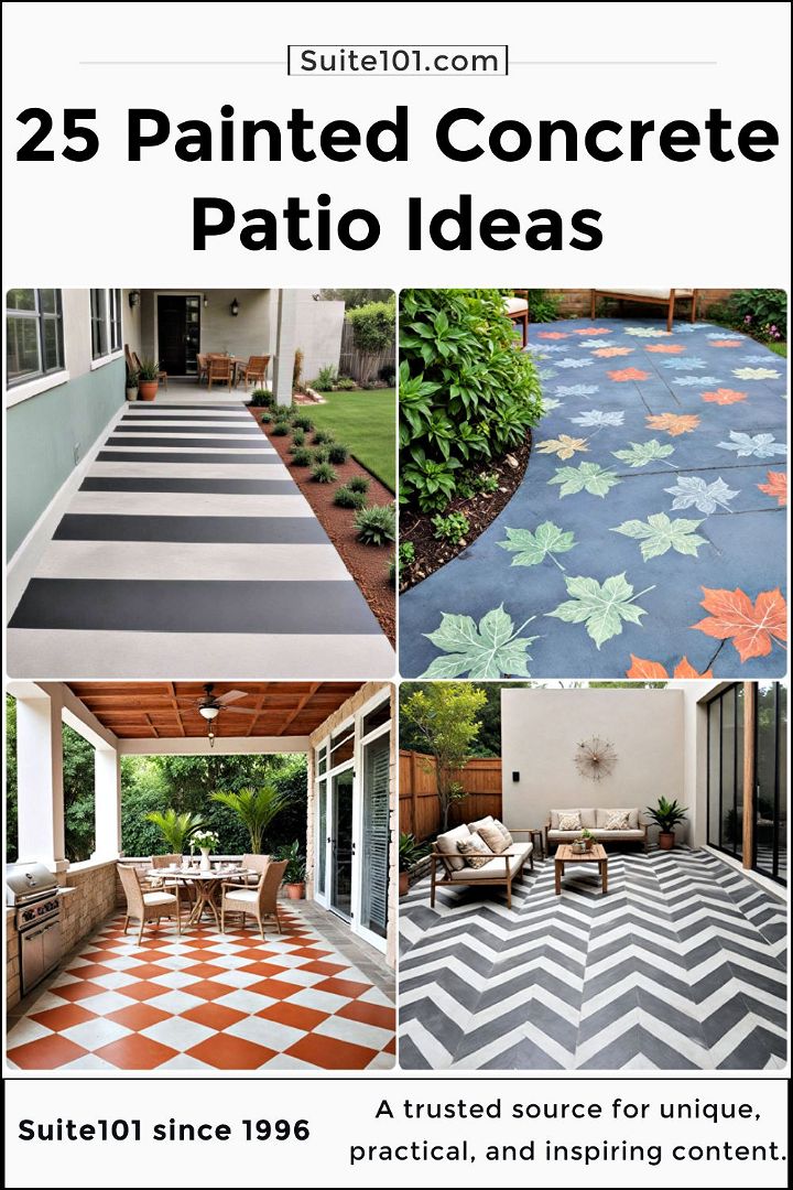 best painted concrete patio ideas