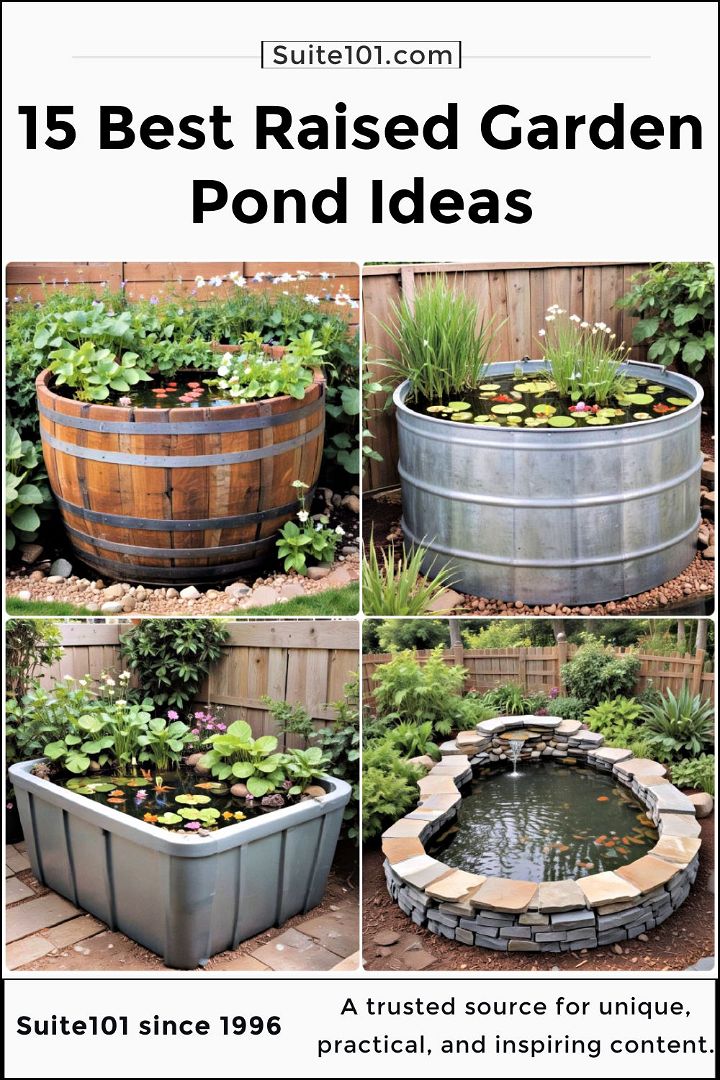 best raised garden pond ideas
