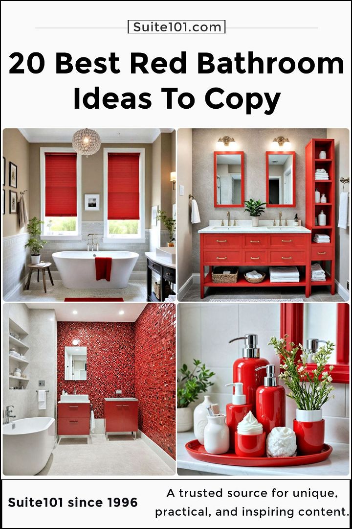 best red bathroom ideas