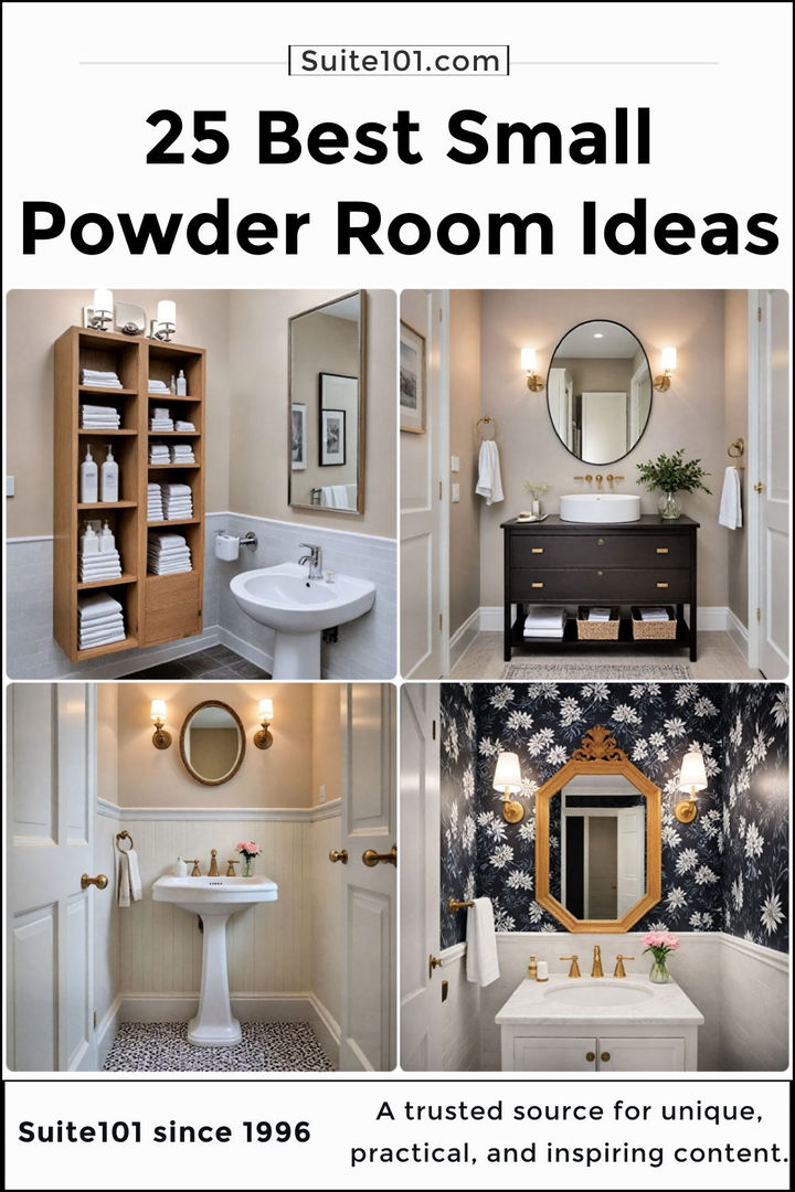 best small powder room ideas