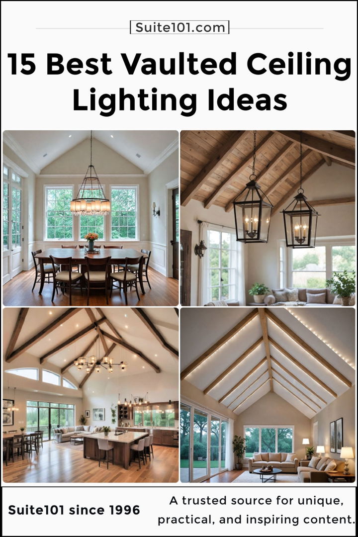 best vaulted ceiling lighting ideas