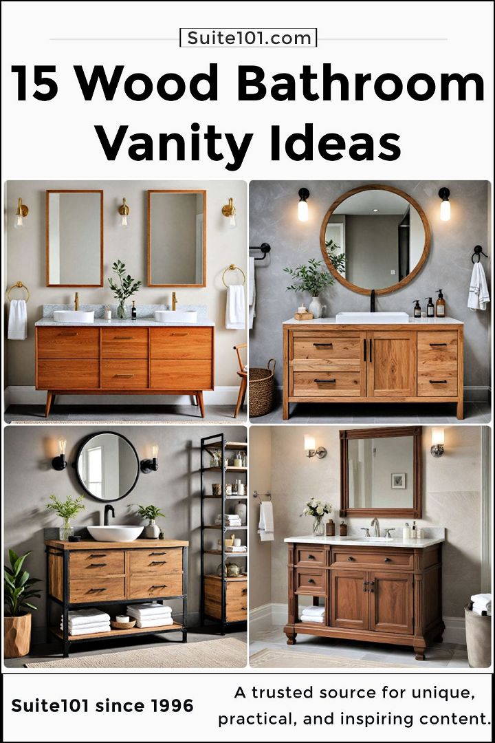 best wood bathroom vanity ideas