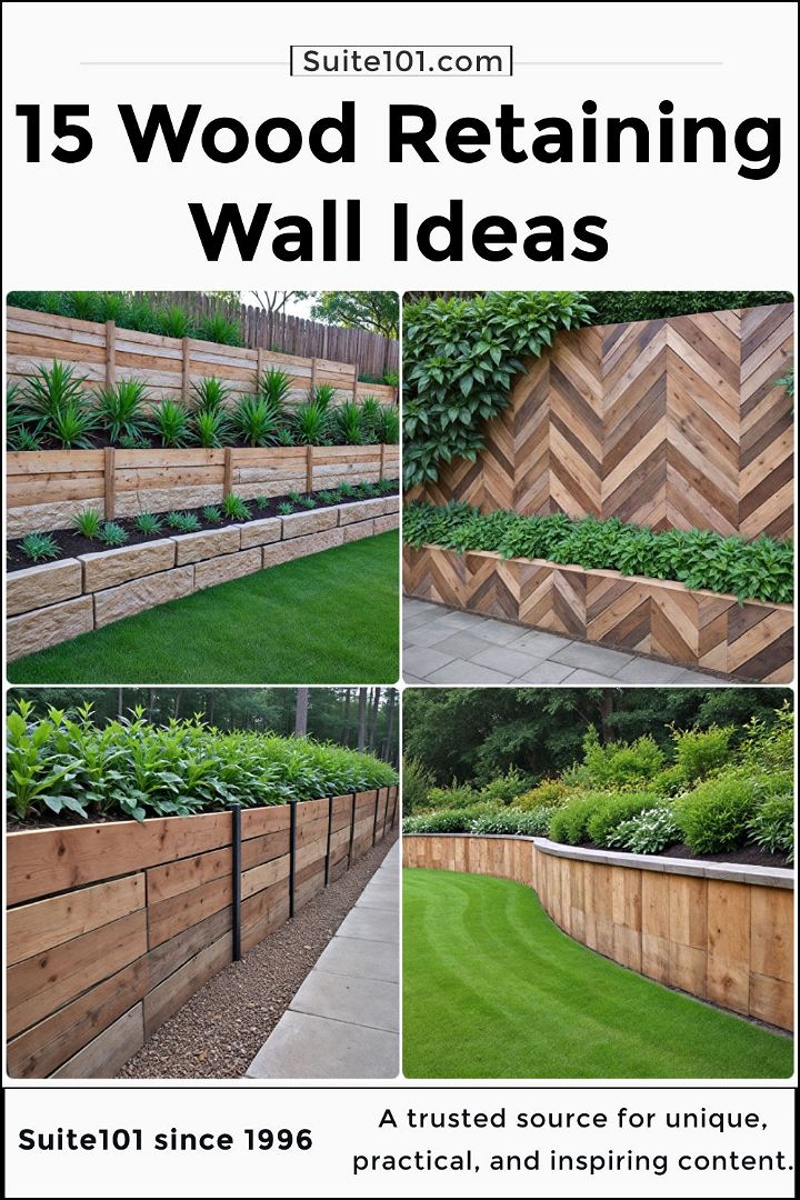 best wood retaining wall ideas