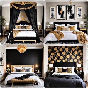 black and gold bedroom ideas