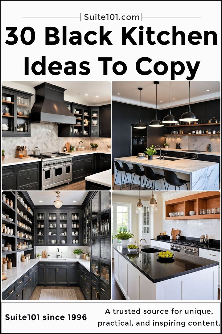 black kitchen ideas to copy