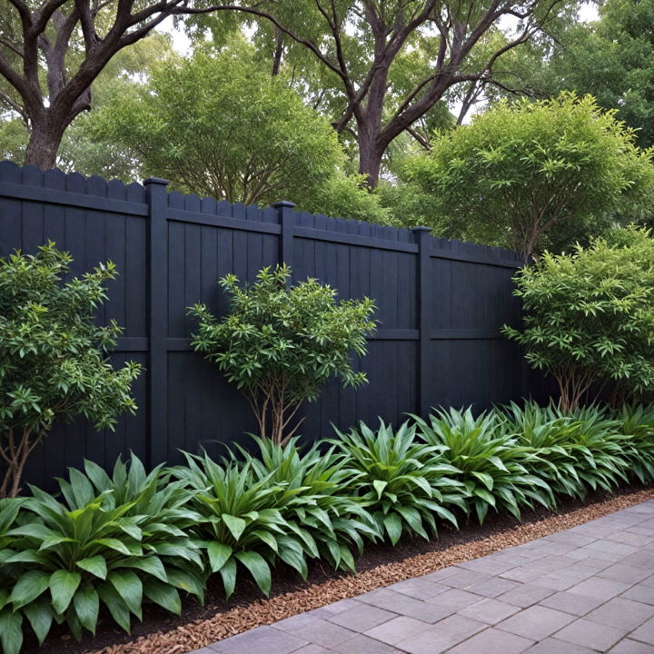 black wood fence painting